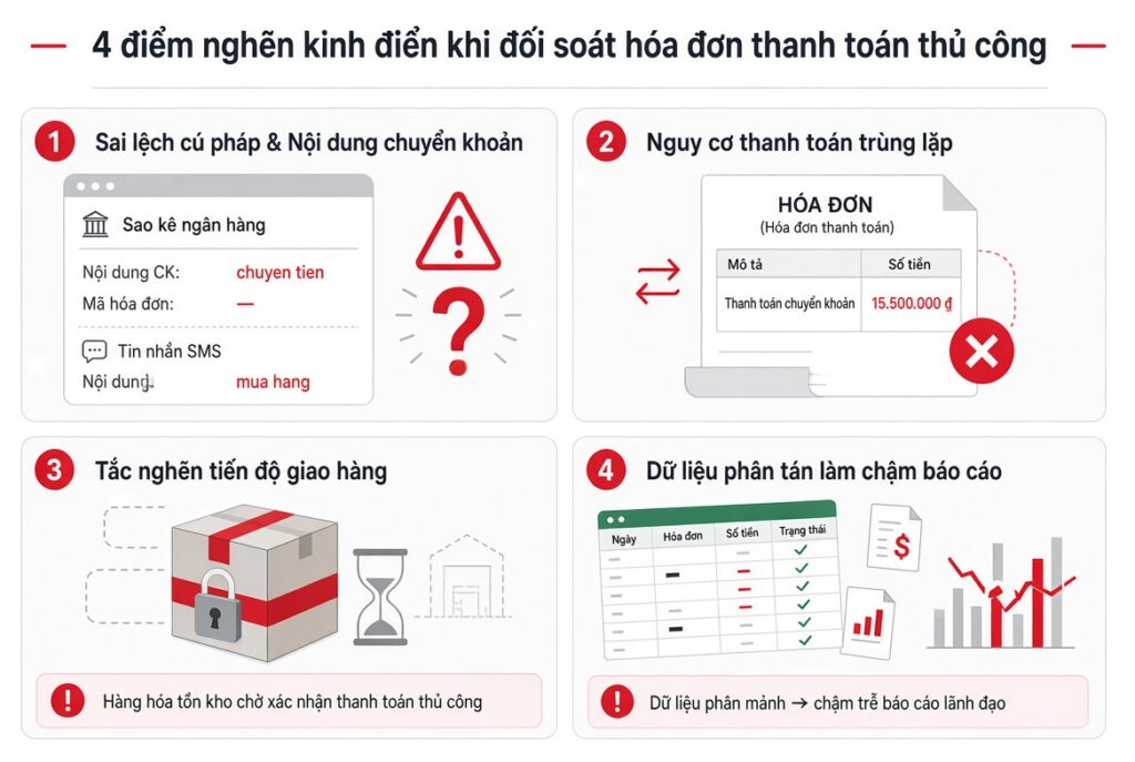 đối soát hóa đơn thanh toán